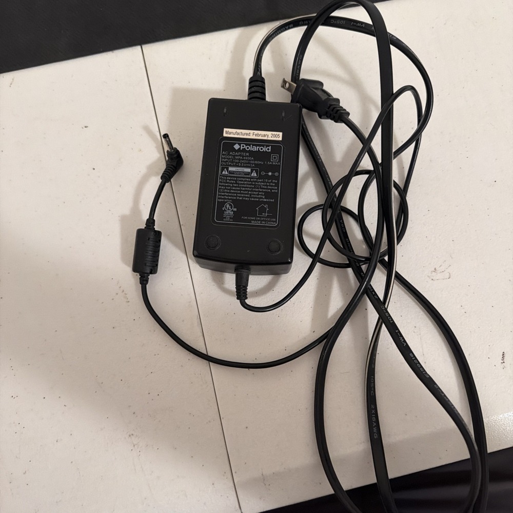Polaroid MPA-6930A AC Adapter 9.5V 3A 8ft 2-Contact US AC Male Plug